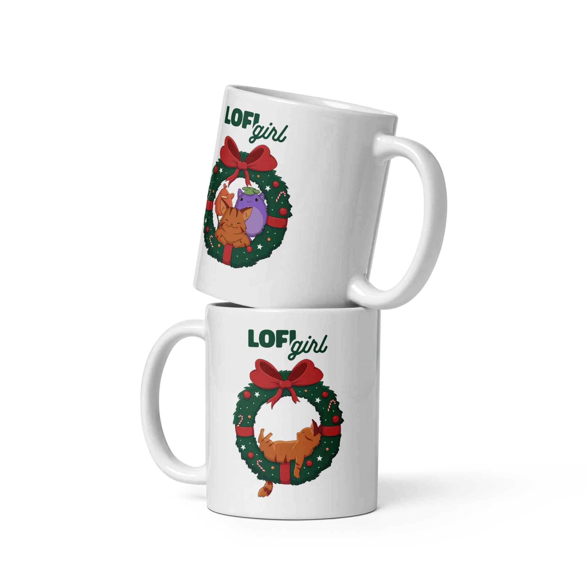 Christmas Lofi Cat & Friends - Mug - Image 2